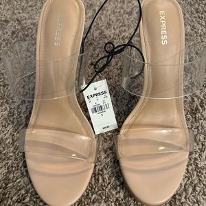 Express heel sandals nude/clear